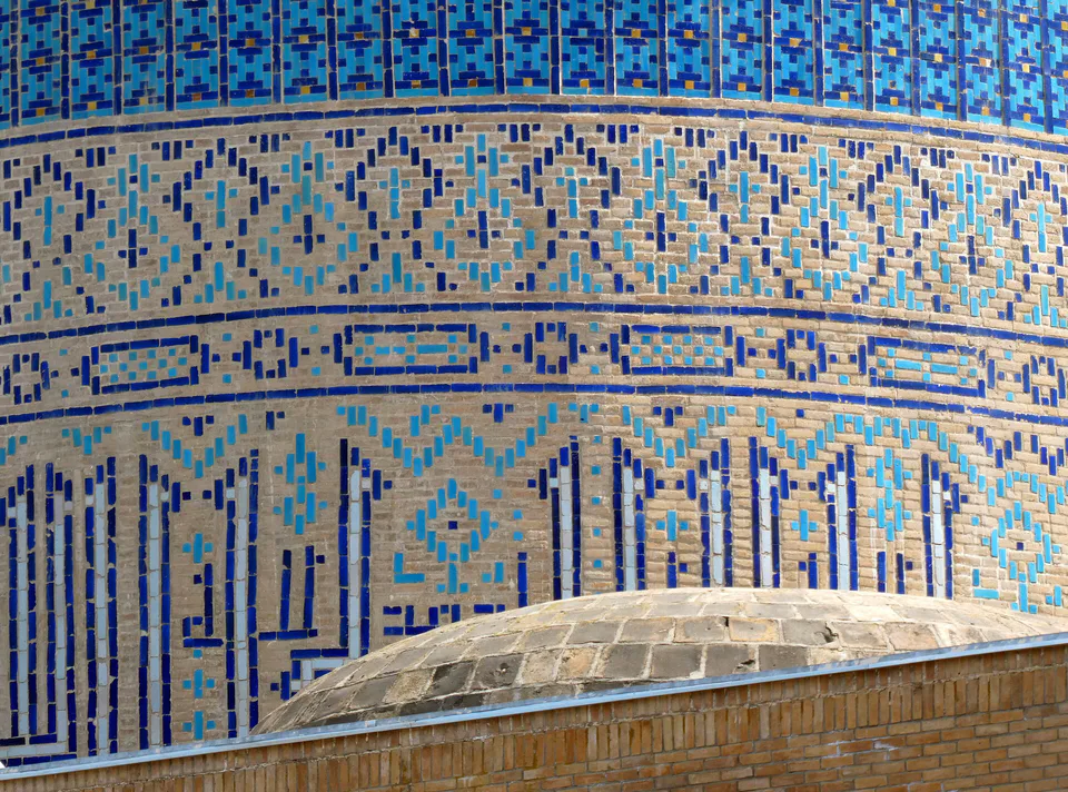 Dome (detail) of Gur-e Amir mausoleum, Samarkand, Uzbekistan
