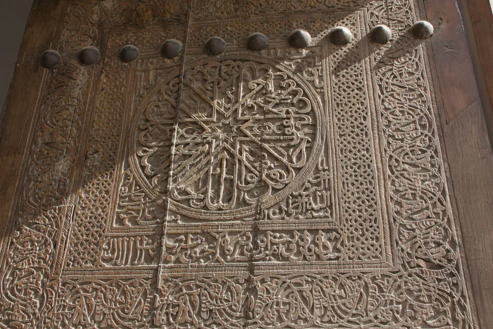 Wooden door of west gate
