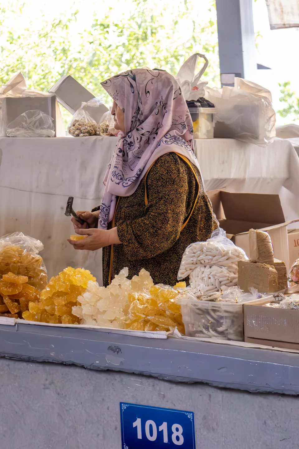 Navat trade at the Chorsu market in Tashkent, Uzbekistan, August 2025.