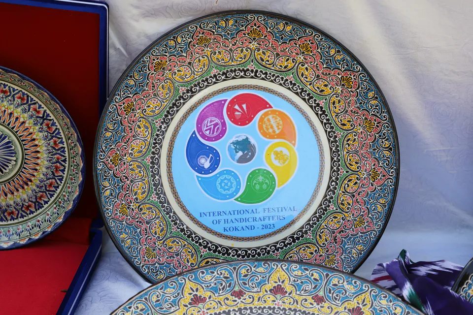 A sample of the exhibits presented at the 2nd International Crafts Festival held in the city of Kokand in 2023.
