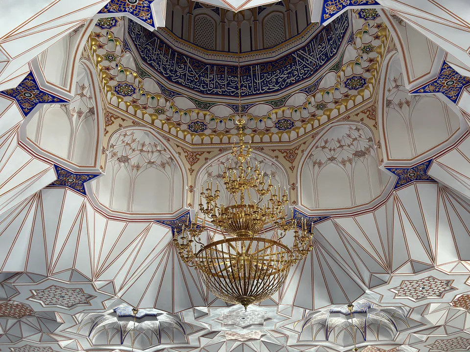 Ceiling of the mosque in Abdukholiq Gijduvani complex, Bukhara, Uzbekistan