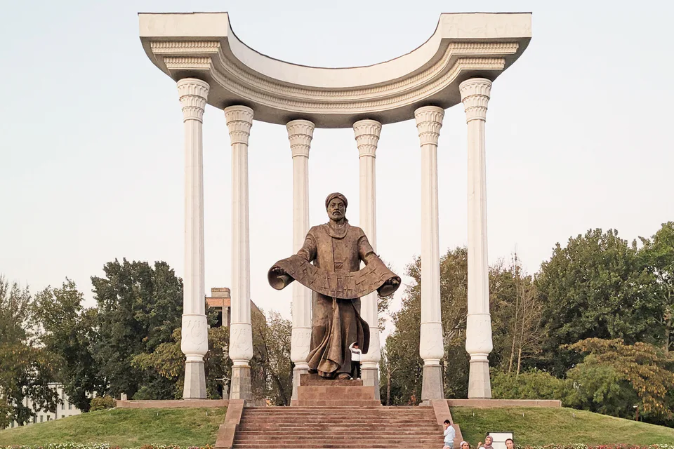 Statue of Al-Farghani in Fergana, Uzbekistan