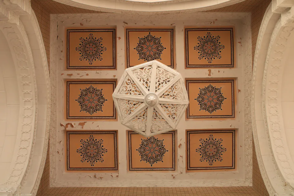 Ceiling of Alisher Navoi Opera and Ballet Theatre building, Tashkent, Uzbekistan