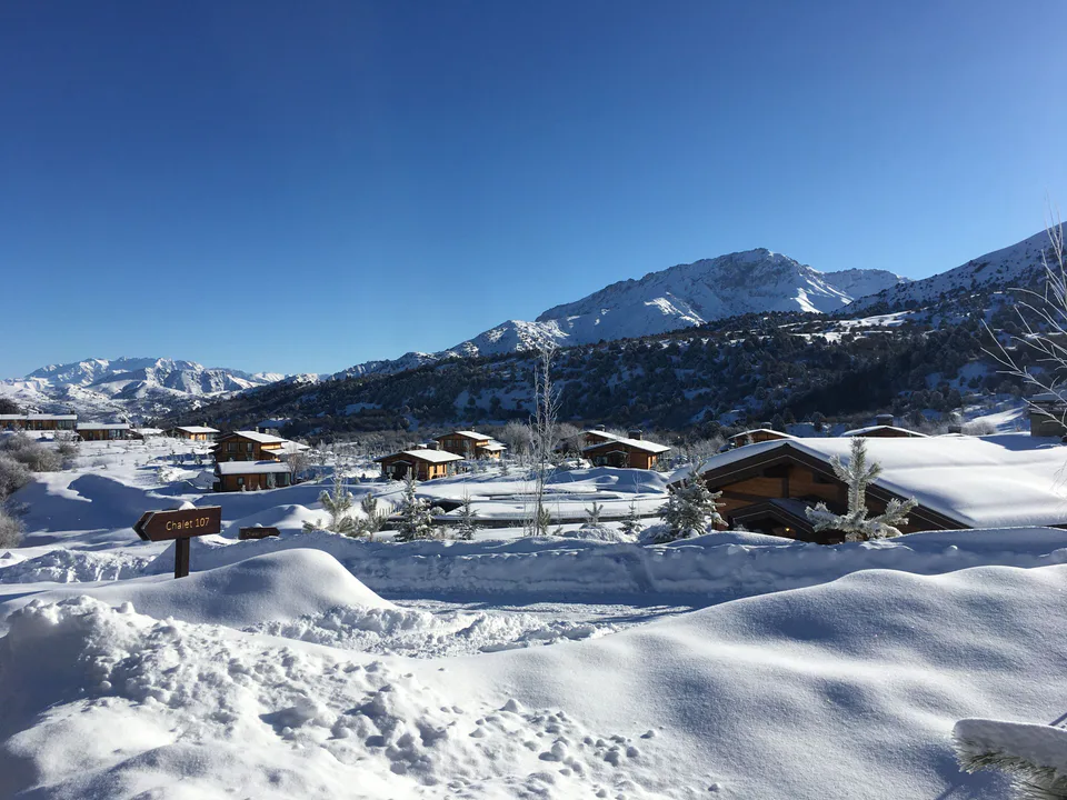 Chalets at the ski resort