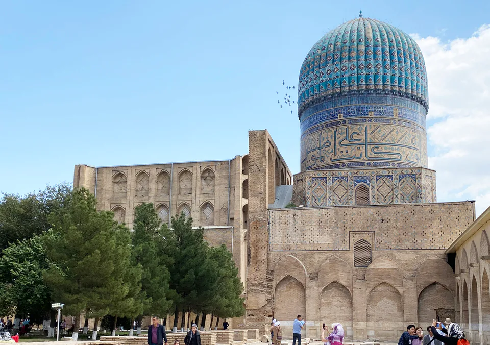 Southern iwan of Bibi-Khanym Mosque, Samarkand, Uzbekistan