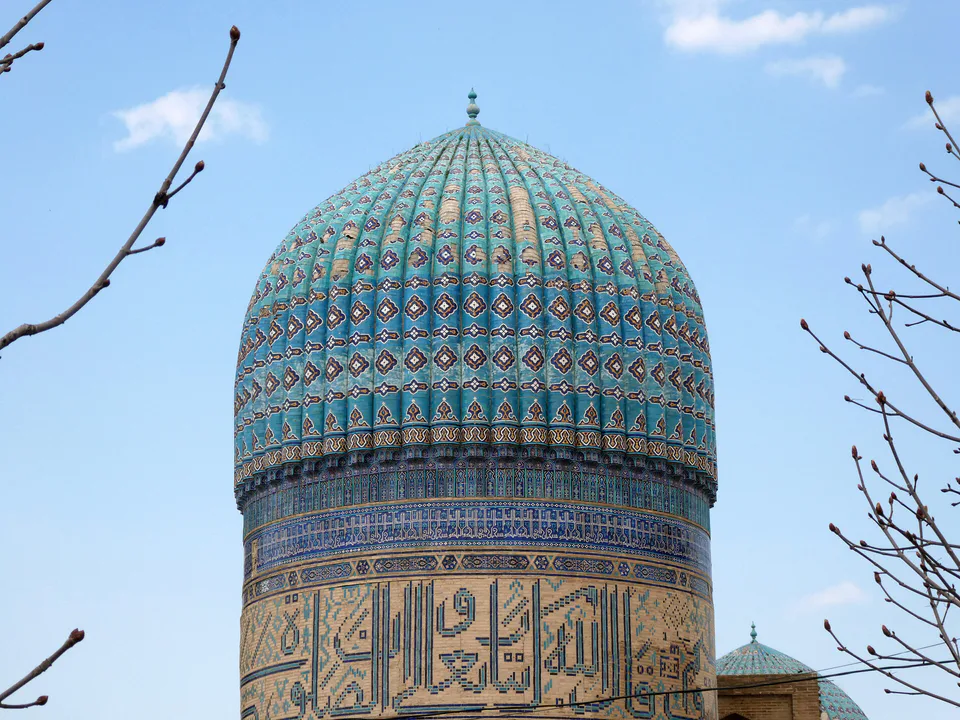 Northern dome of Bibi-Khanym Mosque, Samarkand, Uzbekistan