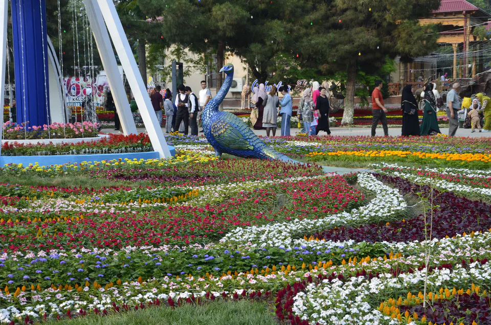 Namangan 63rd International Flower Festival scenery.
