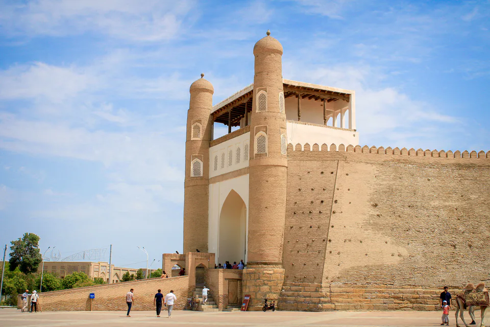 Darvazakhana (gatepost) of Ark fortress complex. Bukhara, Uzbekistan.