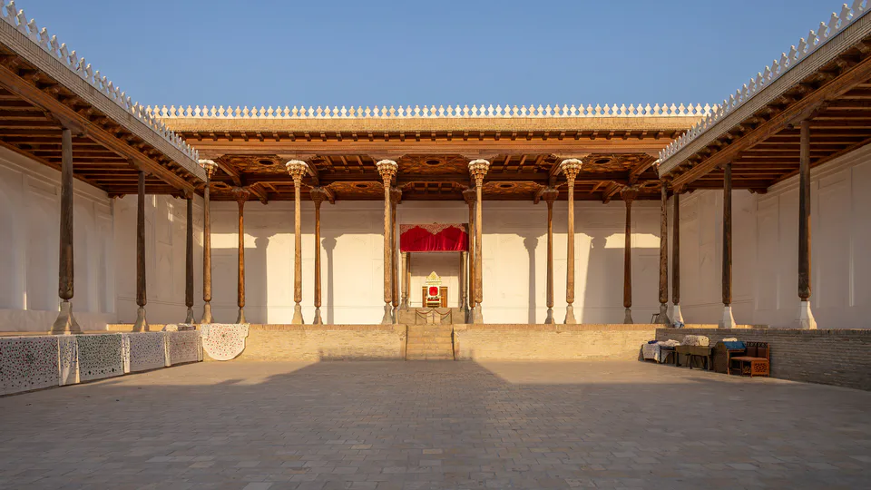 Throne courtyard in the Ark fortress. Bukhara, Uzbekistan.