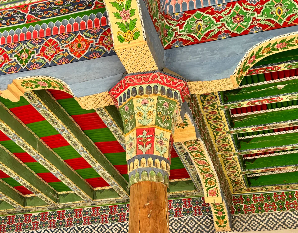Ceiling of Dahma-i-Shokhon mausoleum, Kokand, Uzbekistan