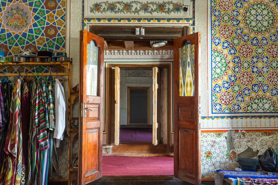 Interior and a door view of The House museum of Faizulla Khodjaev