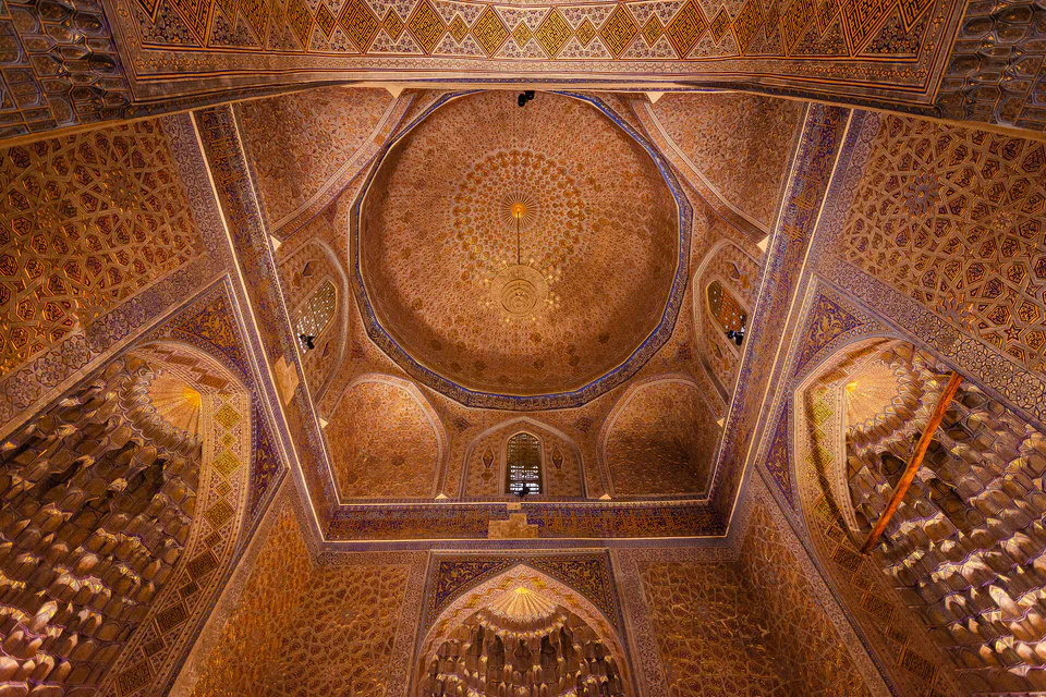 Interior of Gur-e Amir mausoleum, Samarkand, Uzbekistan
