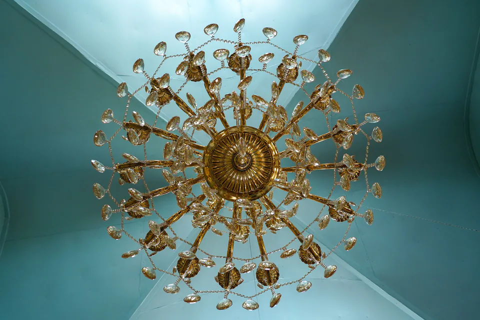 Chandelier in St. Nicholas church, Guliston, Uzbekistan