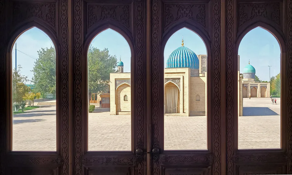 Moyie Muborak Library Museum seen from Hazrati Mosque, Tashkent, Uzbekistan