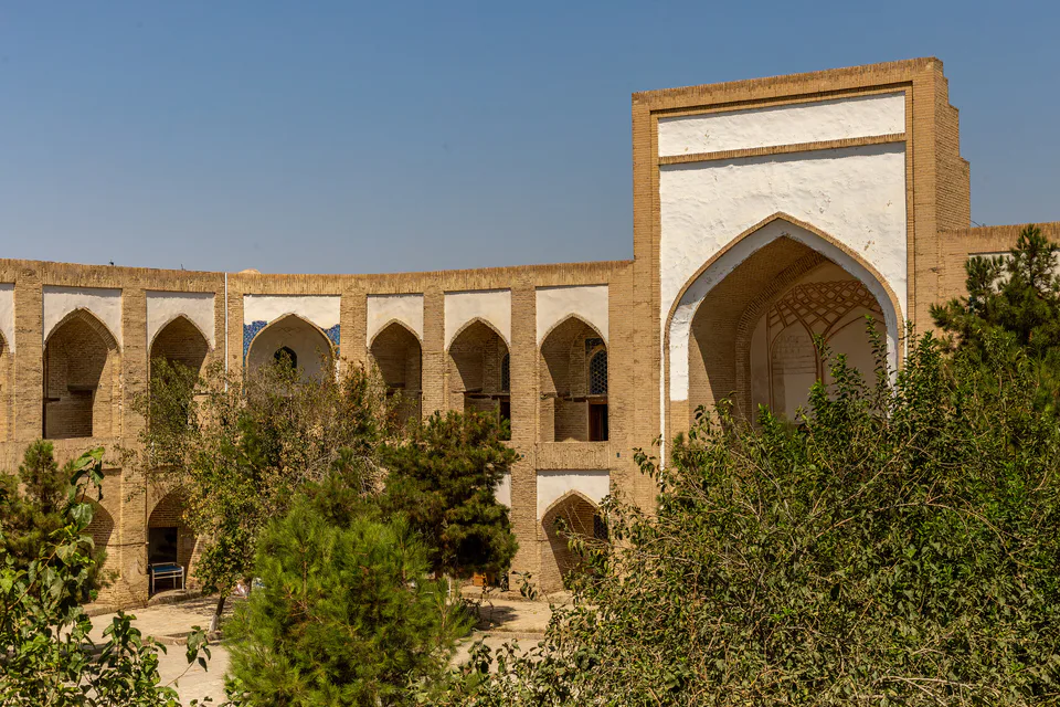 Courtyard of Kukeldash madrasa. Bukhara, Uzbekistan.