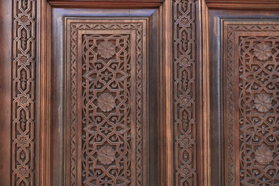 Decorative elements of Kukeldash Madrasah, Tashkent, Uzbekistan