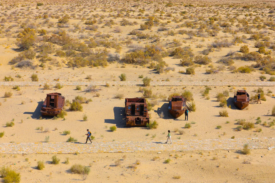Ship cemetery in Muynaq, Karakalpakistan