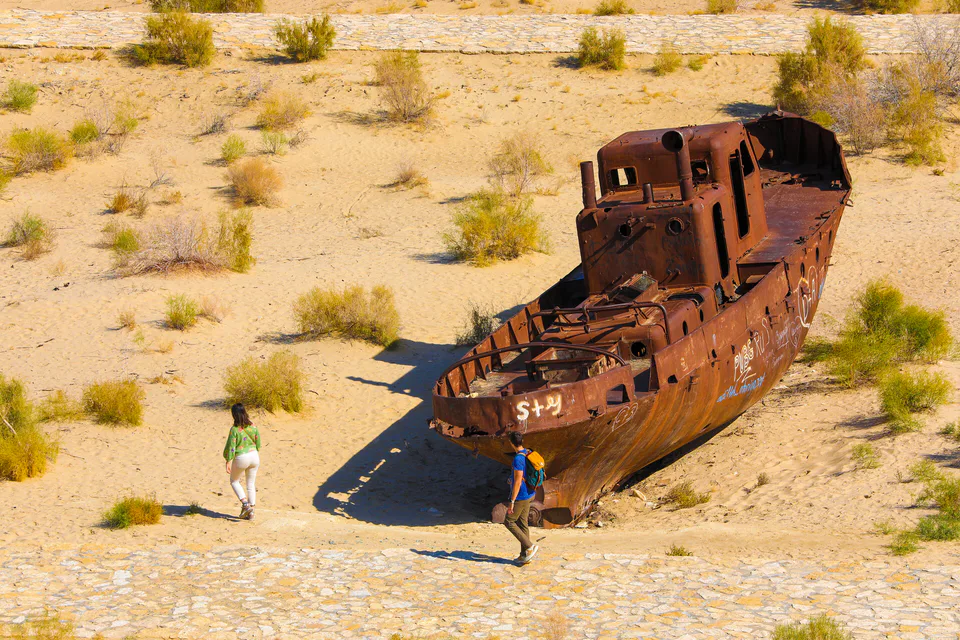 Ship cemetery in Muynaq, Karakalpakistan