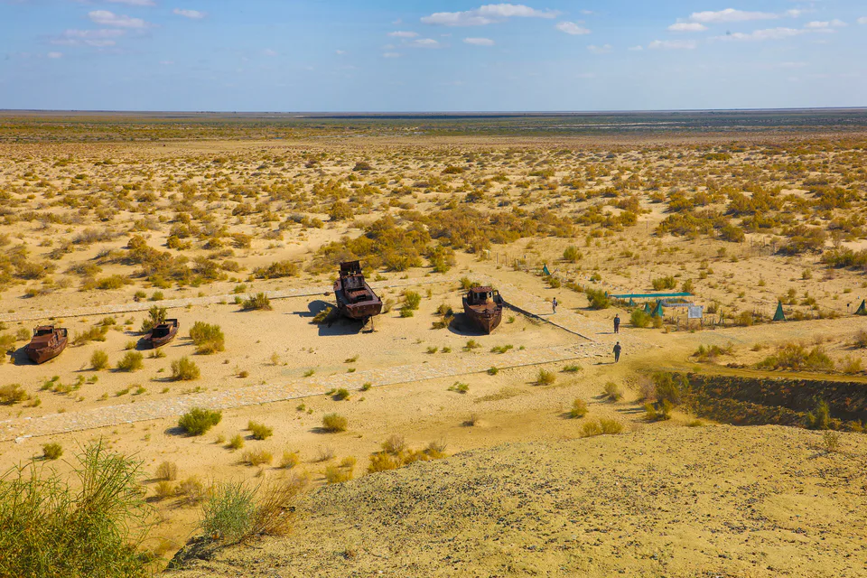 Ship cemetery in Muynaq, Karakalpakistan