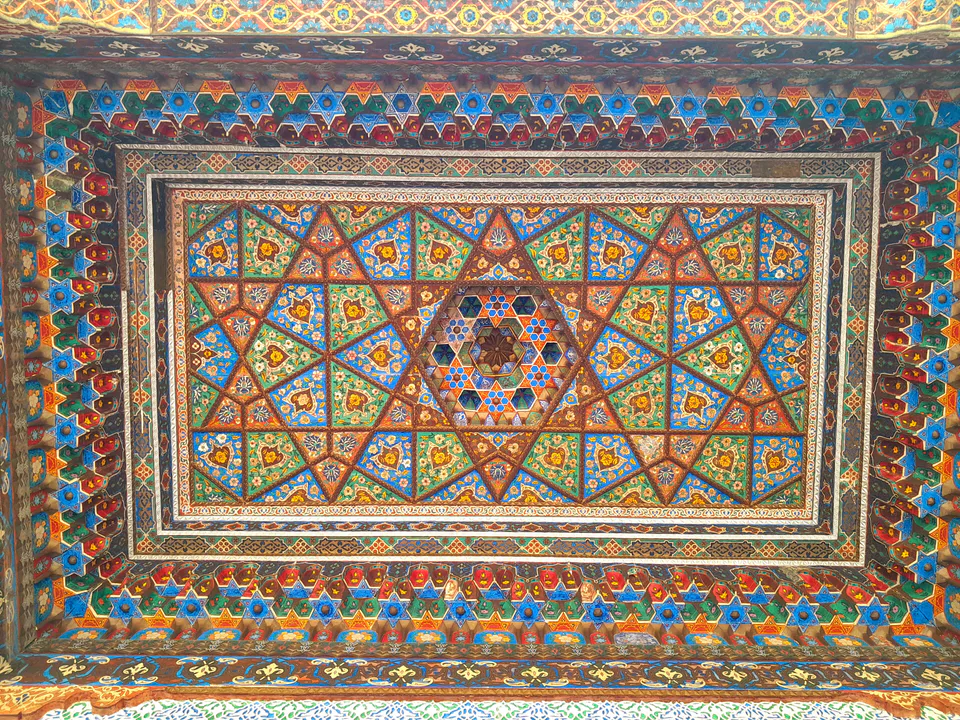 The ceiling section of the Tashkent Museum of Applied Arts