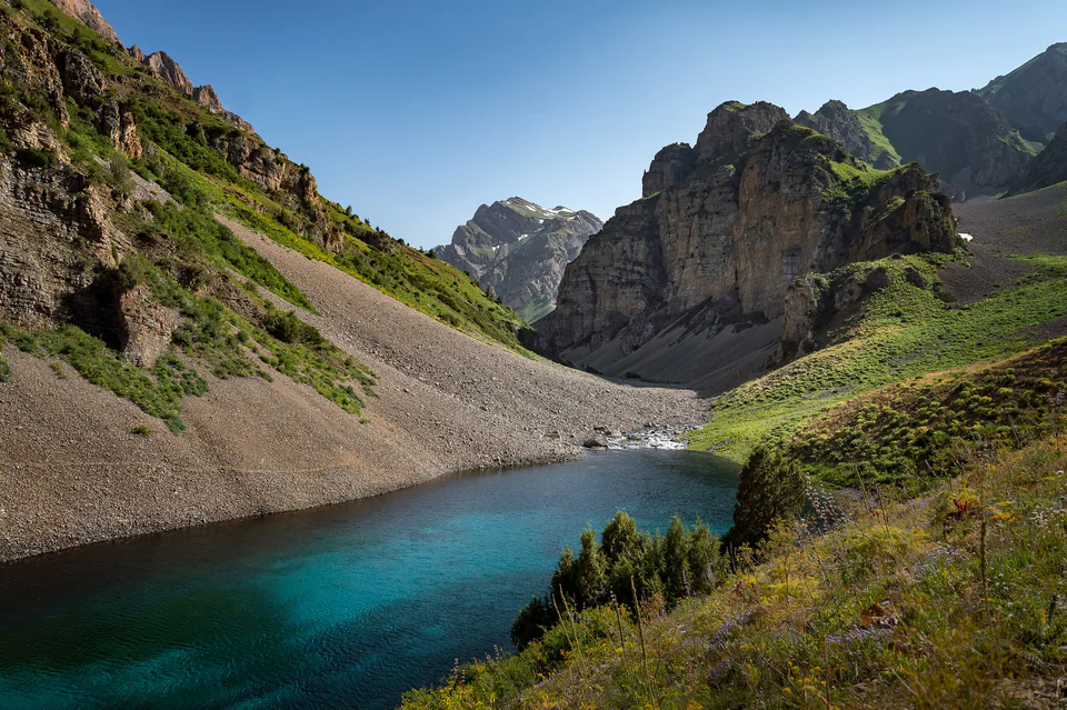 Nameless lake in Ugom Chatkal National Park, Uzbekistan