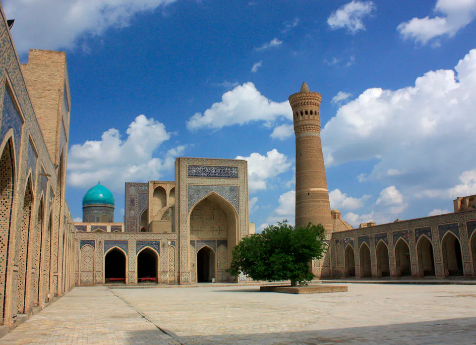 A view of the Po-i-Kalyon complex in Bukhara, Uzbekistan.