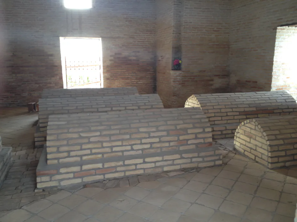 Tombs in Kyzyl Mazar mausoleum
