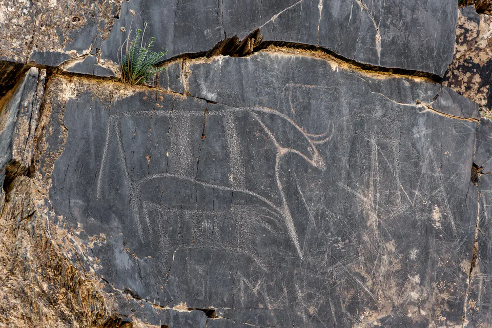 Sarmishsai petroglyphs, Navbakhor District, Navoyi Region, Uzbekistan