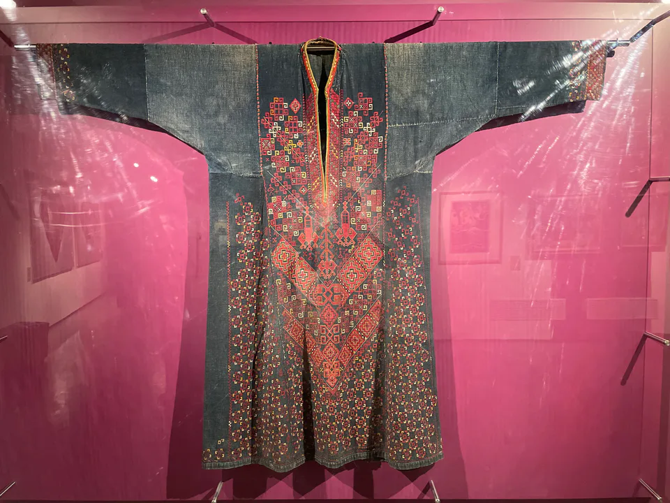 Kók kóylek / Ko'k ko'ylak / Kok koilek, Wedding dress, cotton fabric, embroidery