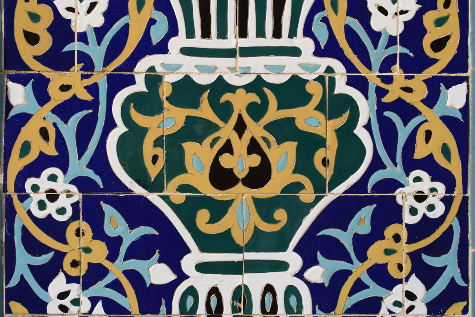 Decorative element of Kaldyrgach-biya mausoleum, Tashkent, Uzbekistan