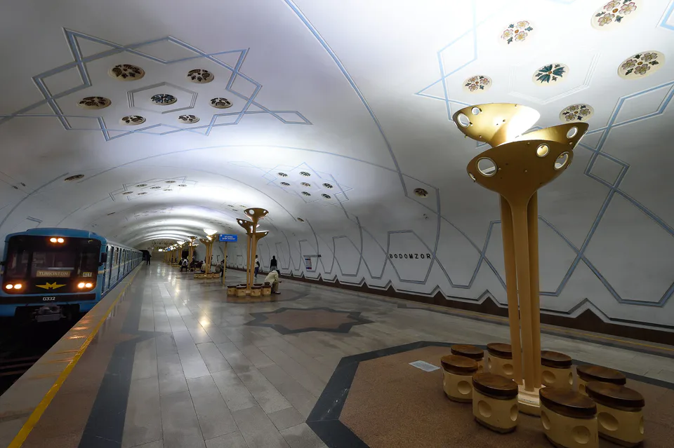 Bodomzor station on Yunusabad Line in Tashkent Uzbekistan