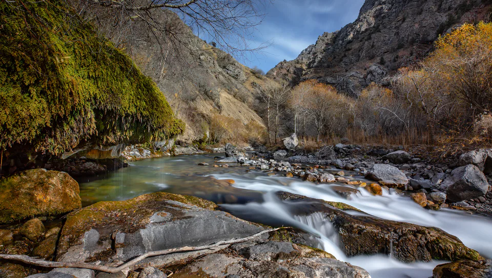River rapids at Ugam-Chatkal national park, Tashkent Region, Uzbekistan.