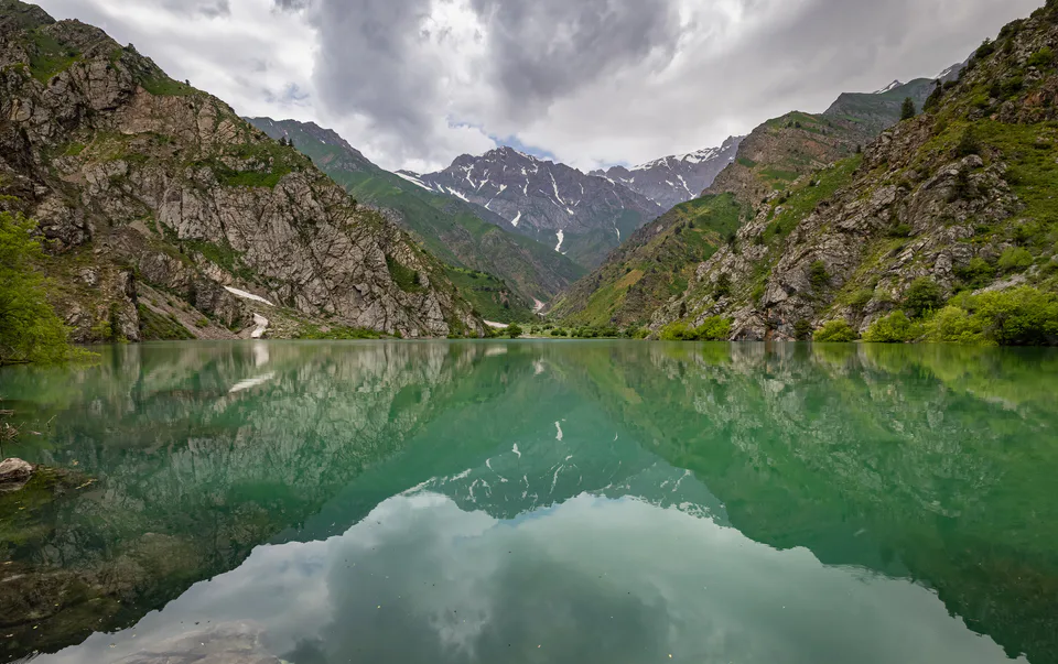 Upper Urungach lake. Tashkent Region, Uzbekistan