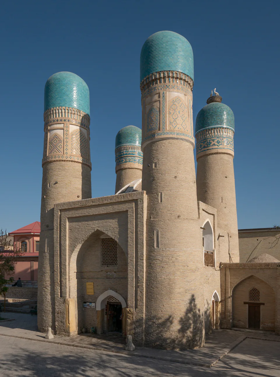 Morning veiw on the Chor Minor mosque (Чор-Минор, Бухара), Uzbekistan